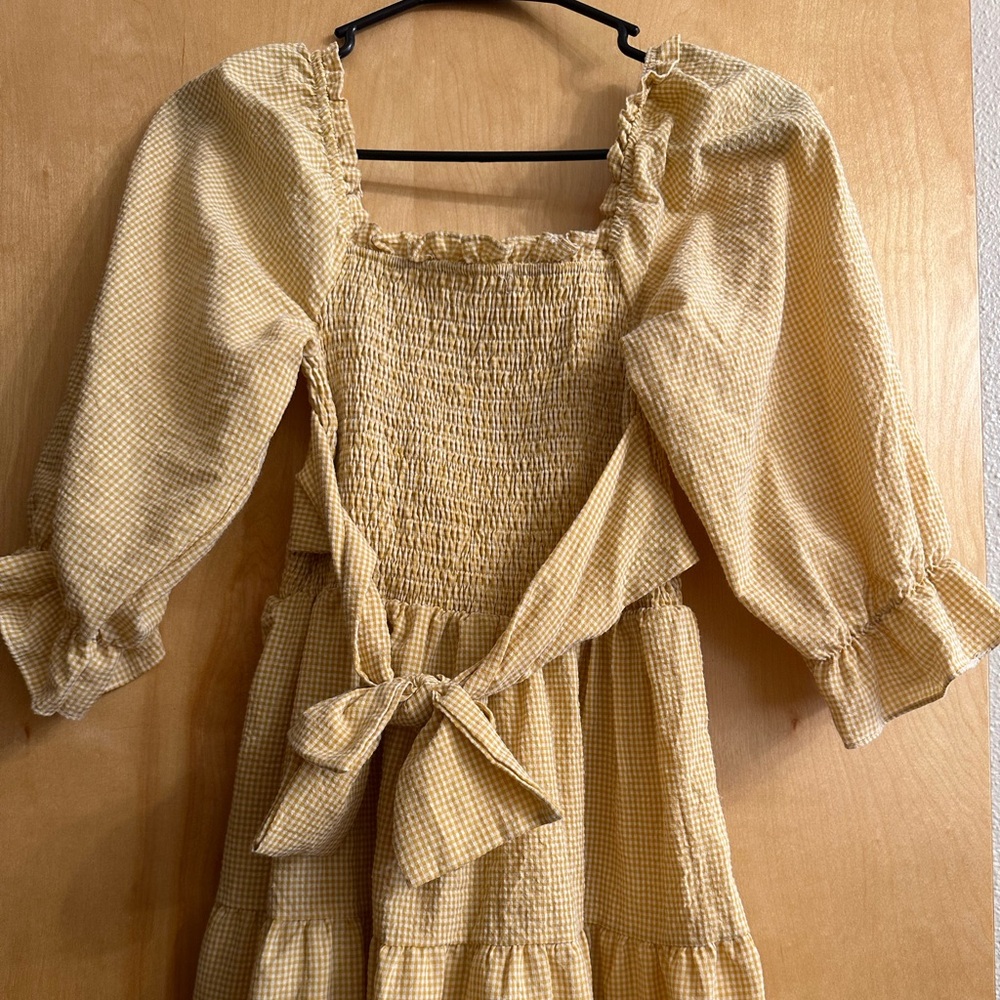 Yellow and white dress. Size small.